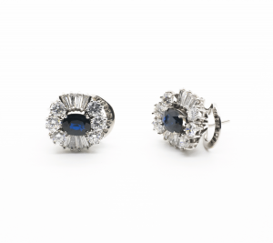 Conjunto Oro Zafiros y Diamantes