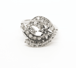 Anillo Oro Blanco Vintage