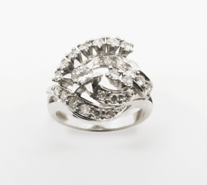 Anillo Oro Blanco Vintage