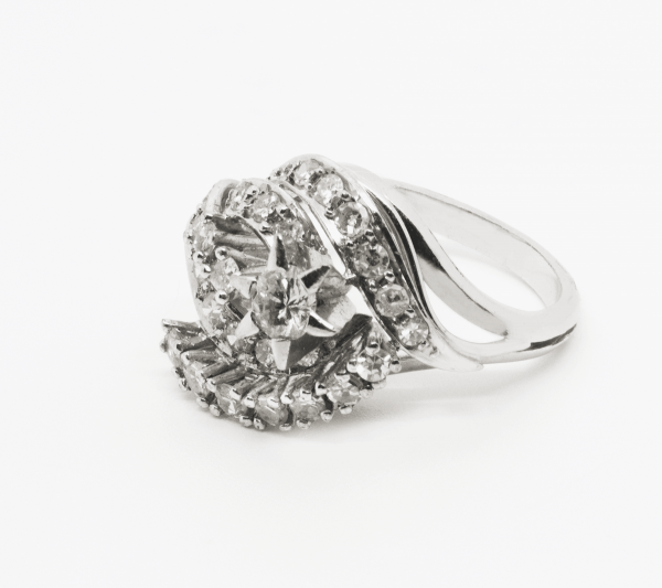 Anillo Oro Blanco Vintage