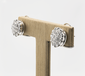 Pendientes Rosetas Oro blanco y Diamantes - Imagen 2