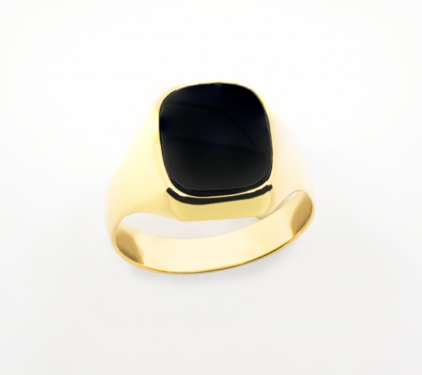 Anillo sello Oro y Onix