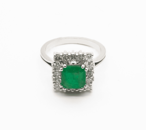 Anillo Esmeralda Diamantes