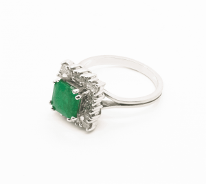 Anillo Esmeralda Diamantes