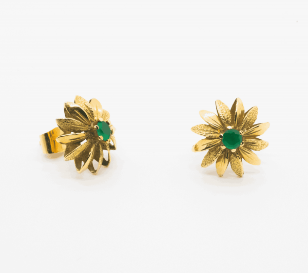 Pendientes Flor Esmeraldas