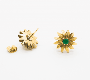 Pendientes Flor Esmeraldas