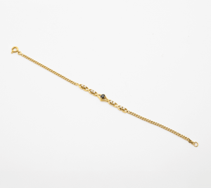 Pulsera oro 18k con zafiro y diamantes