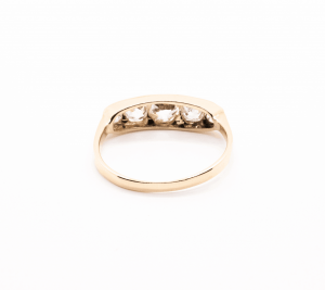 Anillo Cinquillo vintage oro 18k con diamantes