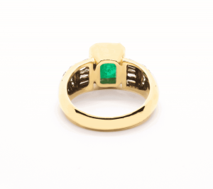 Anillo Oro Esmeralda y Diamantes
